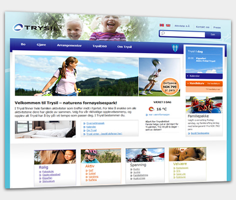 Screenshot from www.trysil.no